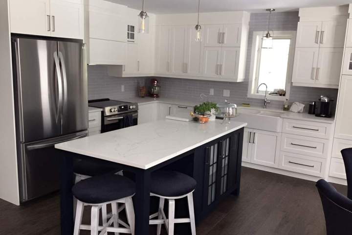 Une armoire de cuisine au design original avec finition impeccable